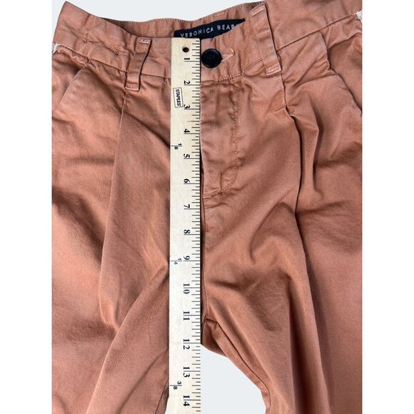 Veronica Beard Jeans Womens Wide-Leg Pants In Rust With Side Stripes Size 24 - Picture 11 of 16